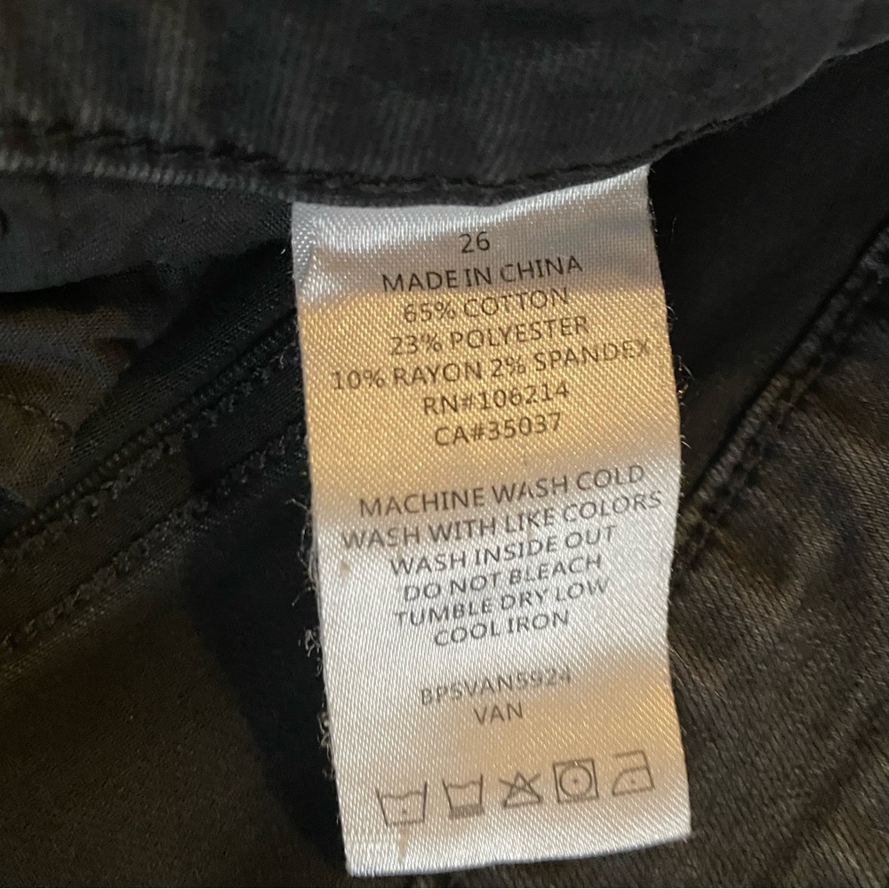 Joe's Jeans Distressed Black Dark Wash Denim Skinny Jeans - Picture 8 of 8